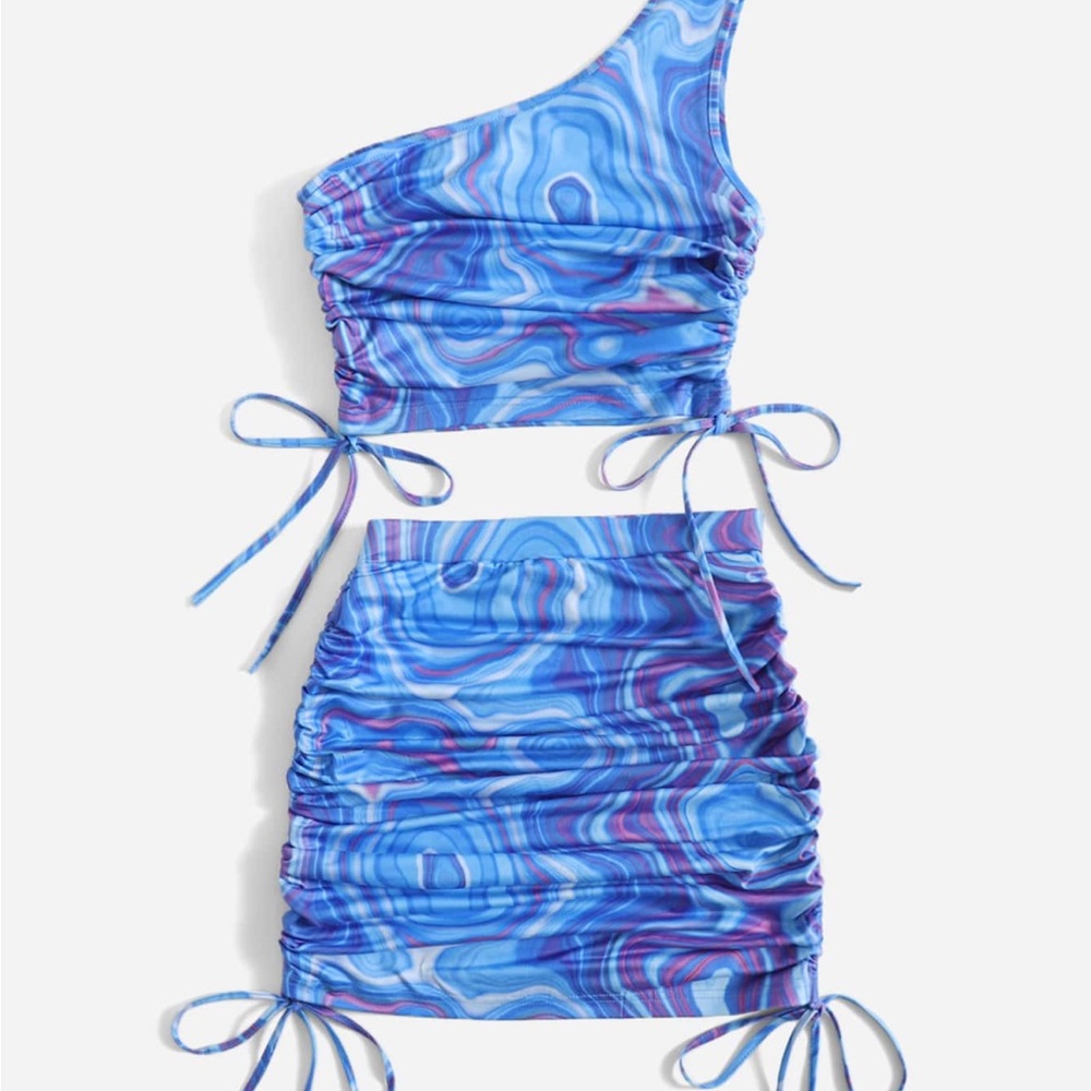 Blue and Purple Swirl Set
